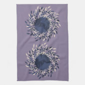 Linge De Cuisine Plat de marbre tourbillon feuille de lune peinte (Vertical)