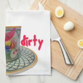 Linge De Cuisine Plats propres et sales (Quart Plié)