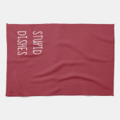 Linge De Cuisine Plats Stupides Drôle Sarcastique Humour Bourgogne (Horizontal)