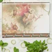 Linge De Cuisine Plein d'espoir - anges et fleurs (Plié)