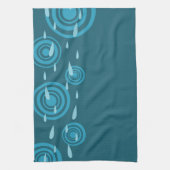 Linge De Cuisine Pluie bleue (Vertical)