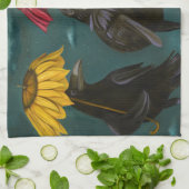 Linge De Cuisine Pluie de Ravens (Plié)