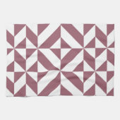 Linge De Cuisine Plum Geometric Deco Cube Pattern (Horizontal)
