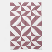 Linge De Cuisine Plum Geometric Deco Cube Pattern (Vertical)