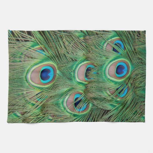 Linge De Cuisine Plumage de paon (Horizontal)