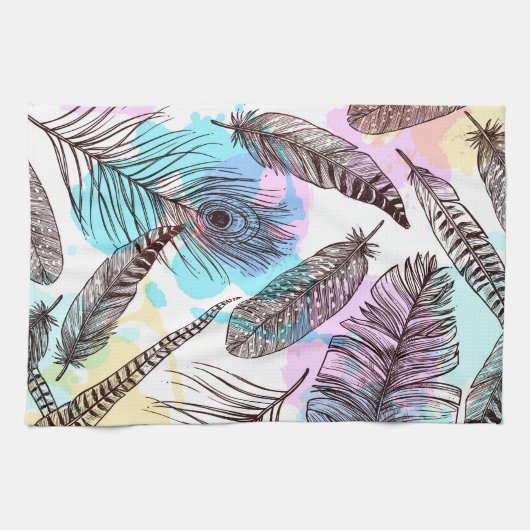 Linge De Cuisine Plume de paon (Horizontal)