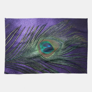 Linge De Cuisine Plume pourpre soyeuse de paon