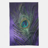Linge De Cuisine Plume pourpre soyeuse de paon (Vertical)