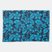 Linge De Cuisine ?PLUMÉRIE DE L'ÎLE (Bleu x 2) (Horizontal)