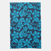 Linge De Cuisine ?PLUMÉRIE DE L'ÎLE (Bleu x 2) (Vertical)