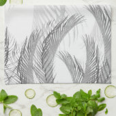 Linge De Cuisine Plumes blanches noires douces Palm Bliss 1 (Plié)