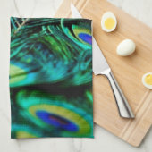 Linge De Cuisine Plumes de paon (Quart Plié)