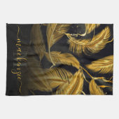Linge De Cuisine Plumes d'or (Horizontal)