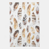 Linge De Cuisine Plumes indigènes tribales à la crème Brown (Vertical)