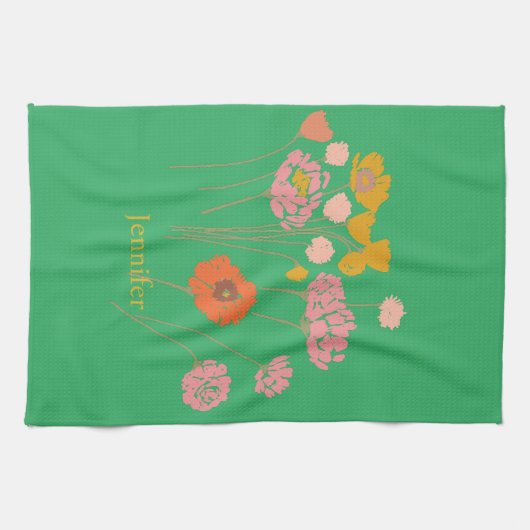 Linge De Cuisine Plutôt Moderne Floral (Horizontal)