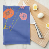 Linge De Cuisine Plutôt Moderne Floral (Quart Plié)