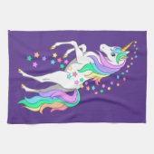 Linge De Cuisine Plutôt Rearing Rainbow Unicorn Falling Stars (Horizontal)