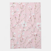 Linge De Cuisine Plutôt Rose Blanc Floral (Vertical)
