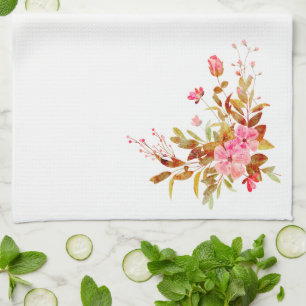 Linge De Cuisine Plutôt rose Rose Feuille