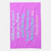 Linge De Cuisine Poème romantique pour toujours (Vertical)