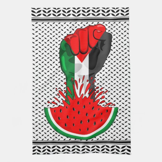 Linge De Cuisine Poing de résistance palestinienne sur le symbole d (Vertical)