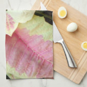 Linge De Cuisine Poinsettia crème rose (Quart Plié)