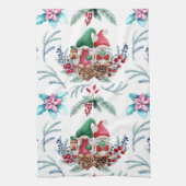 Linge De Cuisine Poinsettia et Gnomes (Vertical)