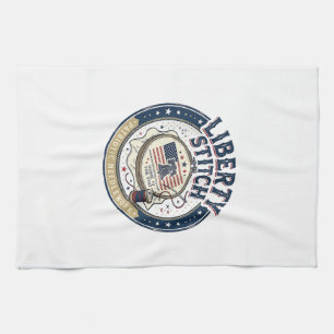 Linge De Cuisine Point de Liberty Patriote Broderie Patriotique Aig