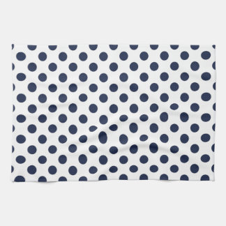 Linge De Cuisine Point de polka de bleu marine