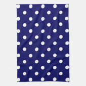 Linge De Cuisine Point Polka bleu (Vertical)