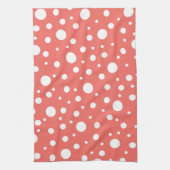 Linge De Cuisine Point Polka de corail (Vertical)