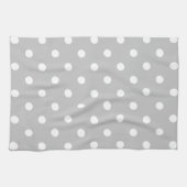 Linge De Cuisine Point Polka gris (Horizontal)