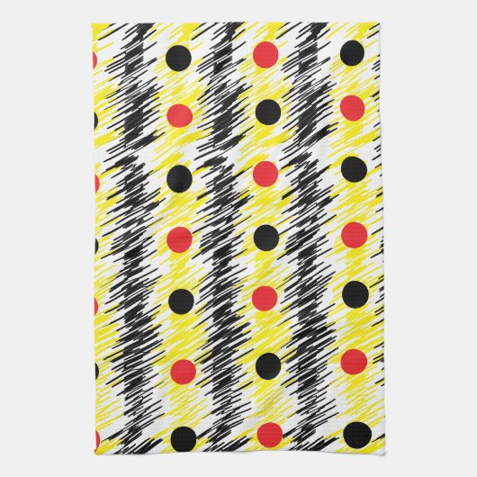 Linge De Cuisine Point Polka moderne Abstrait (Vertical)