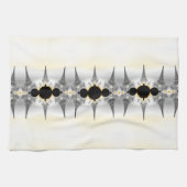 Linge De Cuisine Pointes fractales argent métallisé (Horizontal)