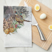 Linge De Cuisine Pointeur à poils courts allemand en hiver (Quart Plié)