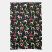 Linge De Cuisine Pointeur court allemand de Noël (Vertical)