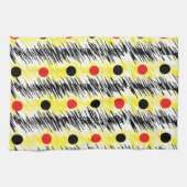 Linge De Cuisine Pointillisme Moderne Abstrait (Horizontal)
