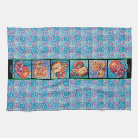 Linge De Cuisine Pointillisme mosaïque Medley Patchwork (Horizontal)