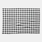 Linge De Cuisine Points Blancs Minimaux sur Fond Noir Uni (Horizontal)