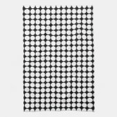Linge De Cuisine Points Blancs Minimaux sur Fond Noir Uni (Vertical)
