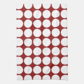 Linge De Cuisine Points blancs sur fond rouge (Vertical)