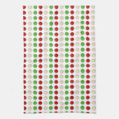 Linge De Cuisine Points blancs verts rouges (Vertical)