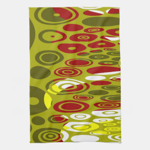 Linge De Cuisine Points colorés Imaginaire Art Déco Abstrait Art Dé