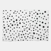 Linge De Cuisine Points dalmatiens, Points dalmatiens, Noir et Blan (Horizontal)