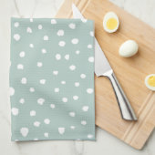 Linge De Cuisine Points Dalmatiens verts, Points Dalmatiens, Pots D (Quart Plié)