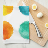 Linge De Cuisine Points d'aquarelle d'arc-en-ciel (Quart Plié)