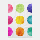 Linge De Cuisine Points d'aquarelle d'arc-en-ciel (Vertical)