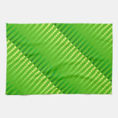 Linge De Cuisine Points de satin - nuances de vert de chaux (Horizontal)