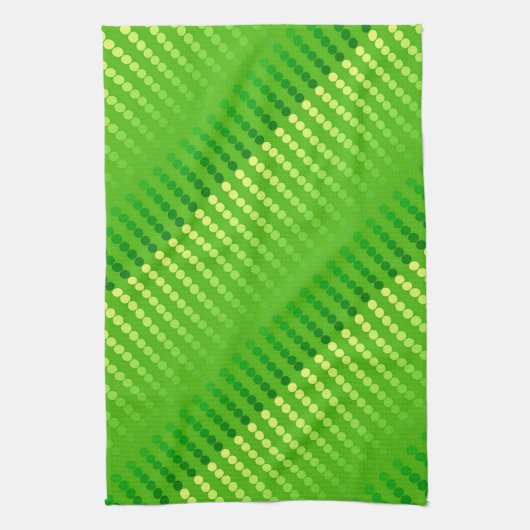 Linge De Cuisine Points de satin - nuances de vert de chaux (Vertical)