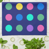 Linge De Cuisine Points Géométriques Colorés (Plié)
